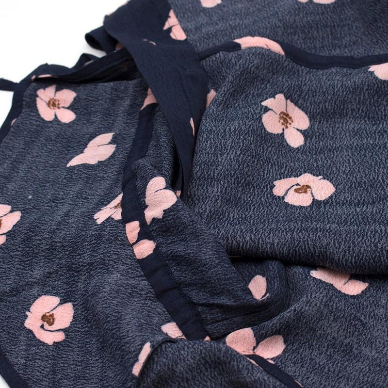 Rails Navy and Floral Button-Up Top