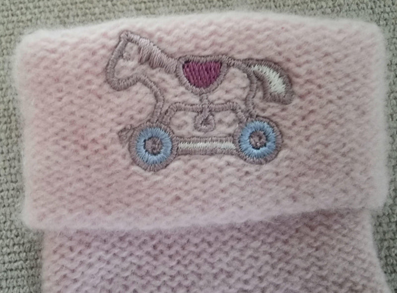 Hermes Pink Cashmere Baby Socks