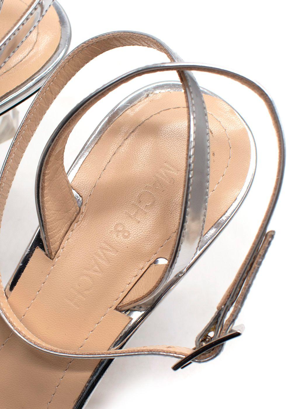 Mach & Mach Perspex Crystal-Embellished Stiletto Pumps