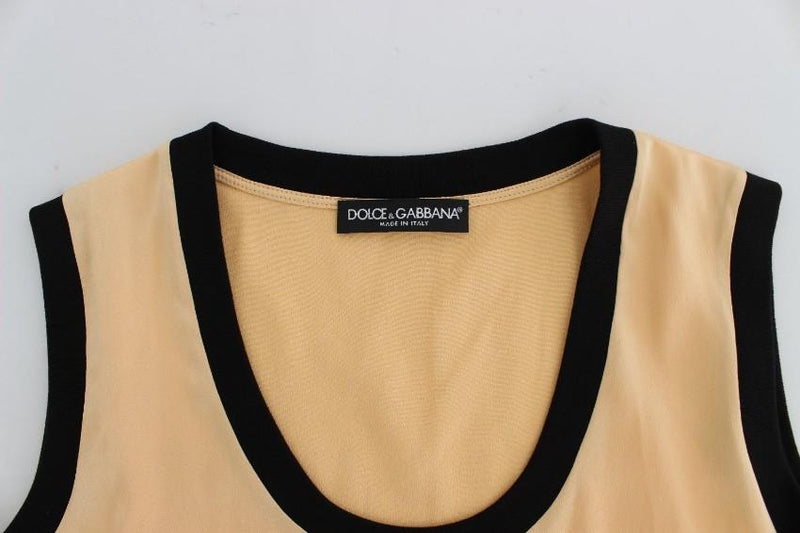 Dolce & Gabbana pale orange silk vest top