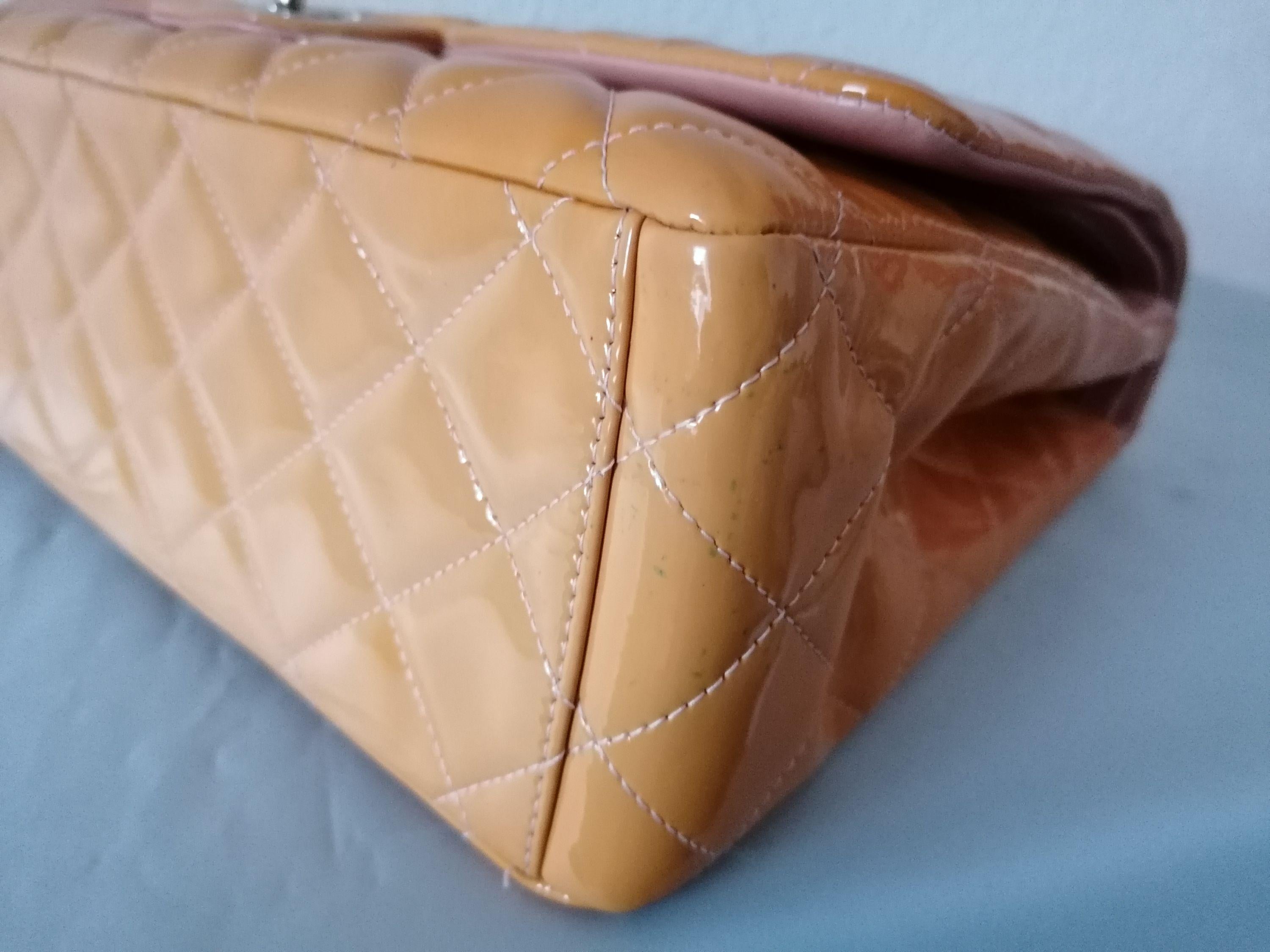Chanel Patent Leather Jumbo Double Flap Bag