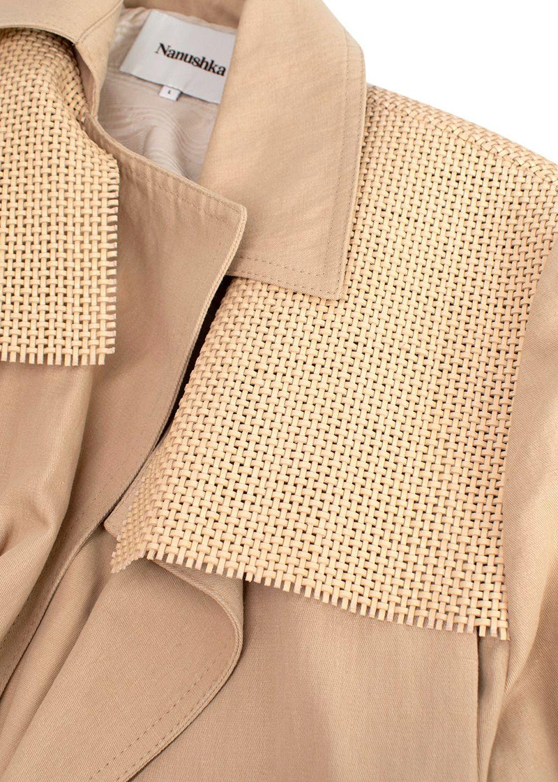 Nanushka Sand Alex Trench Coat