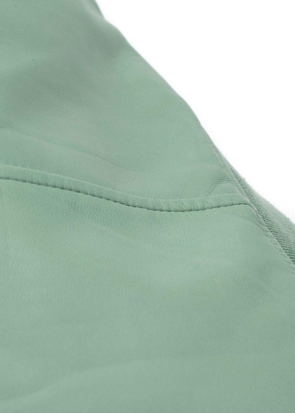 Lou Lou Studio Mint Brava Oversized Leather Bomber Jacket