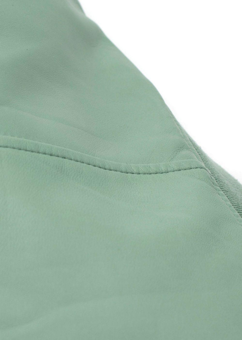 Lou Lou Studio Mint Brava Oversized Leather Bomber Jacket