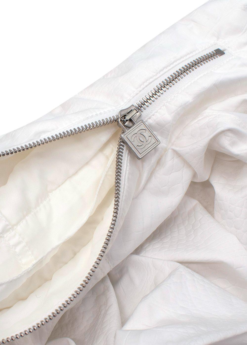 Chanel White Zip Up Jacket
