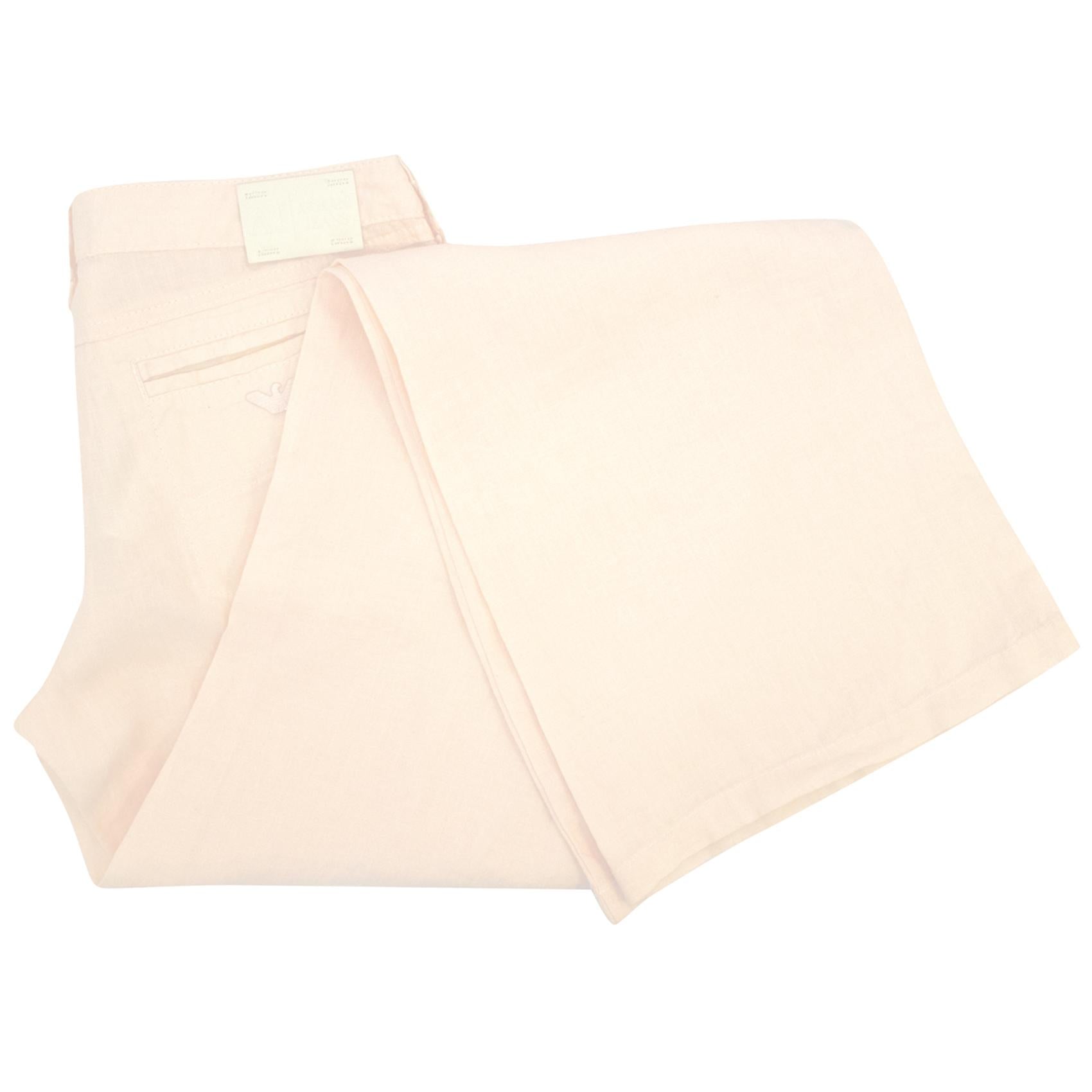 Armani Pale Pink Linen Wide Length Trousers