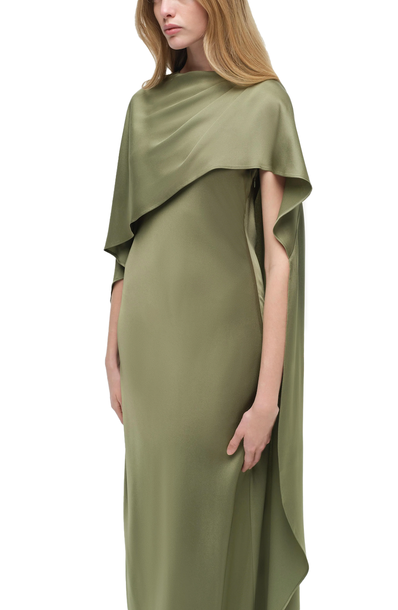 Simkhai Izel Satin Cape Gown