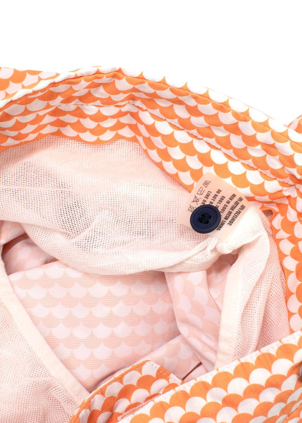 Frescobol Carioca Orange Scallop-print Shorts