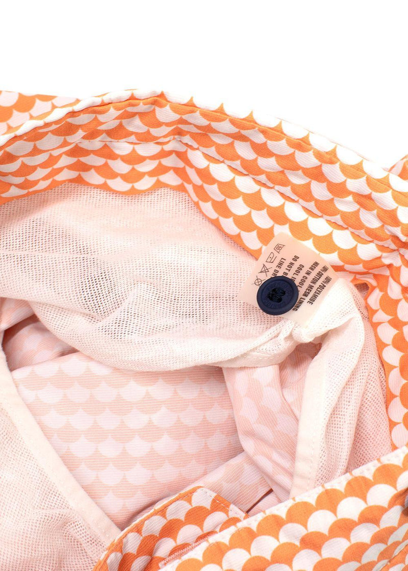 Frescobol Carioca Orange Scallop-print Shorts