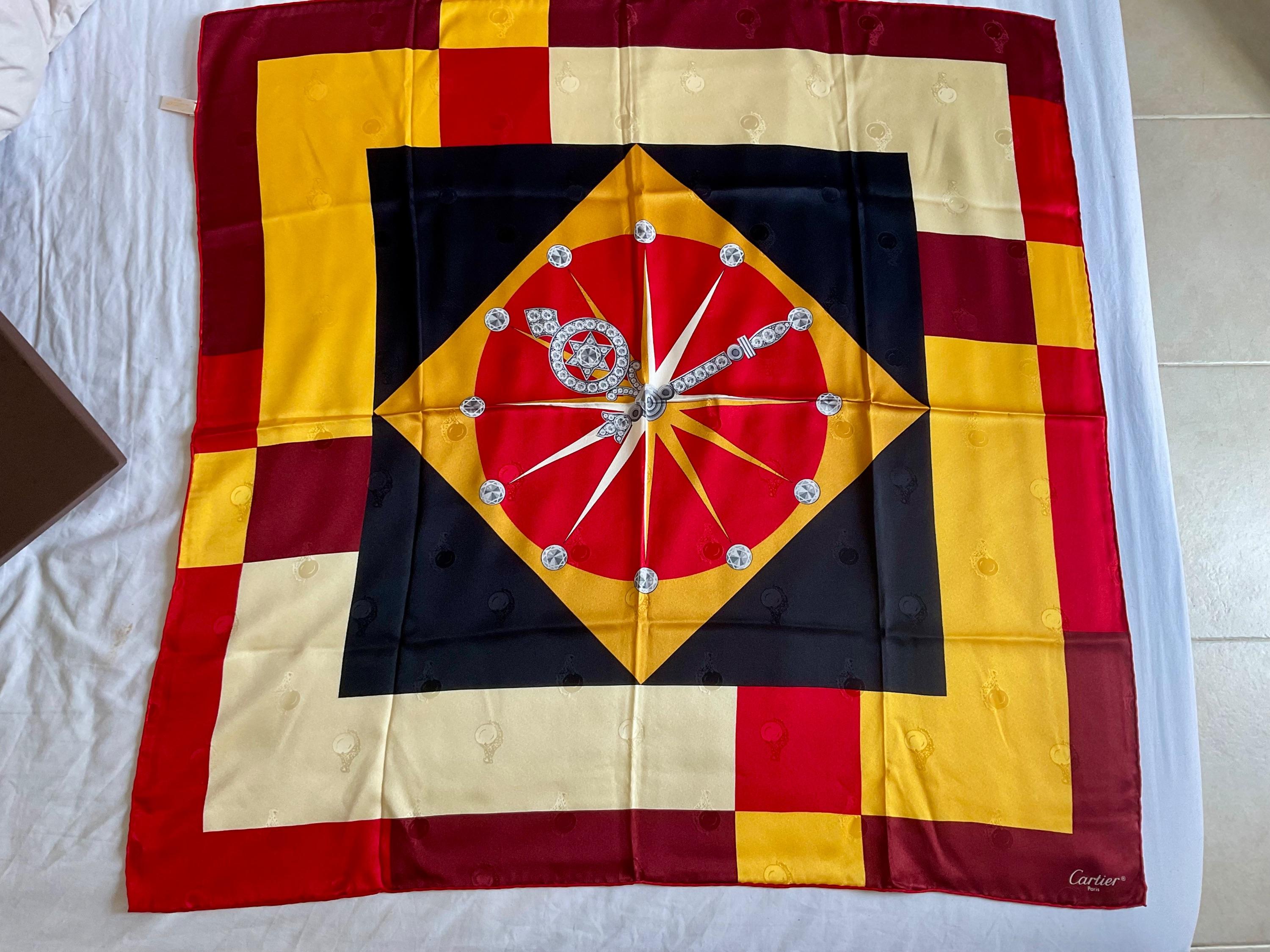 Cartier Printed Silk Square Scarf 86x86cms