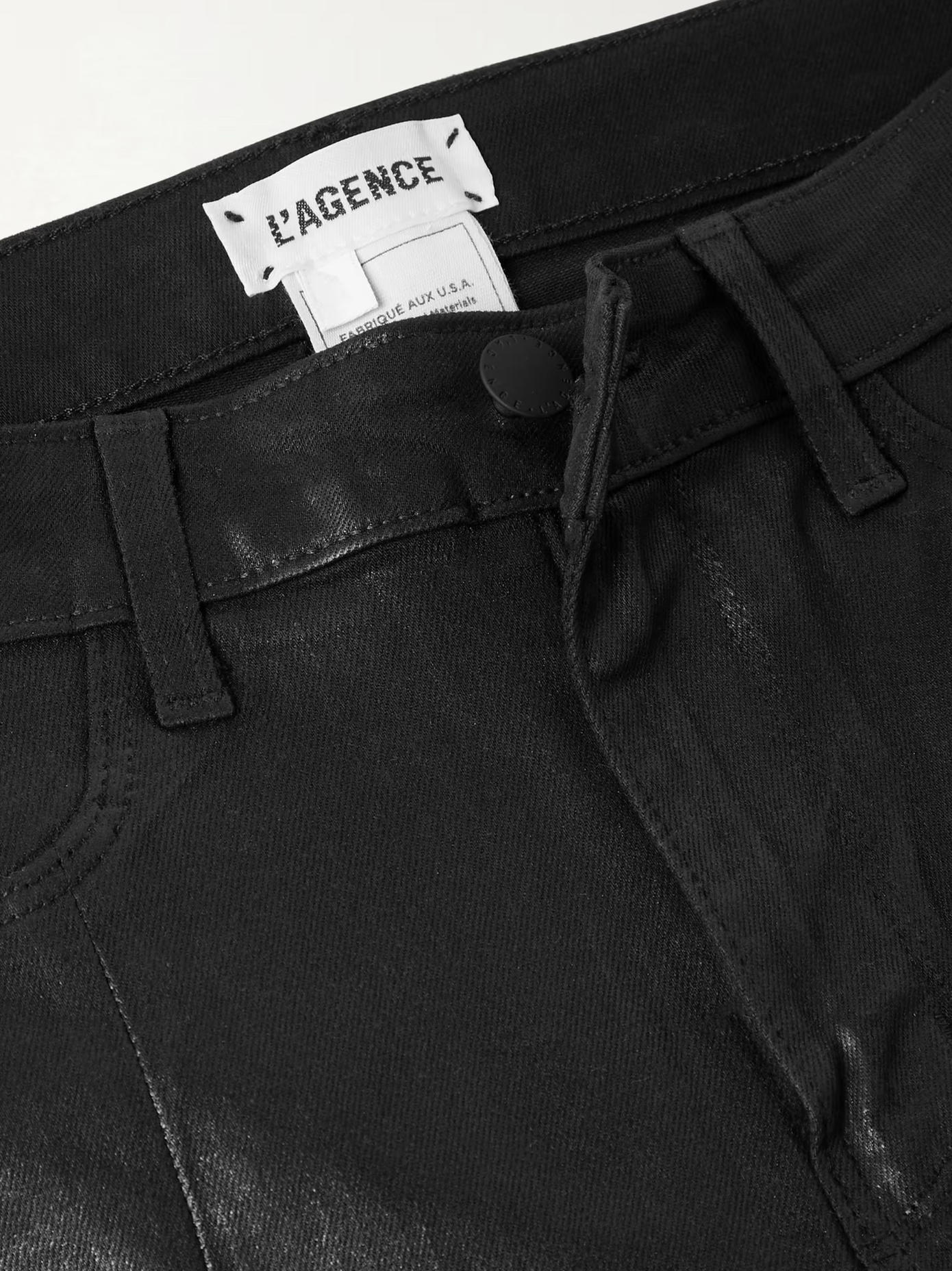 L'Aagence Jyothi Coated High-Rise Skinny Jeans