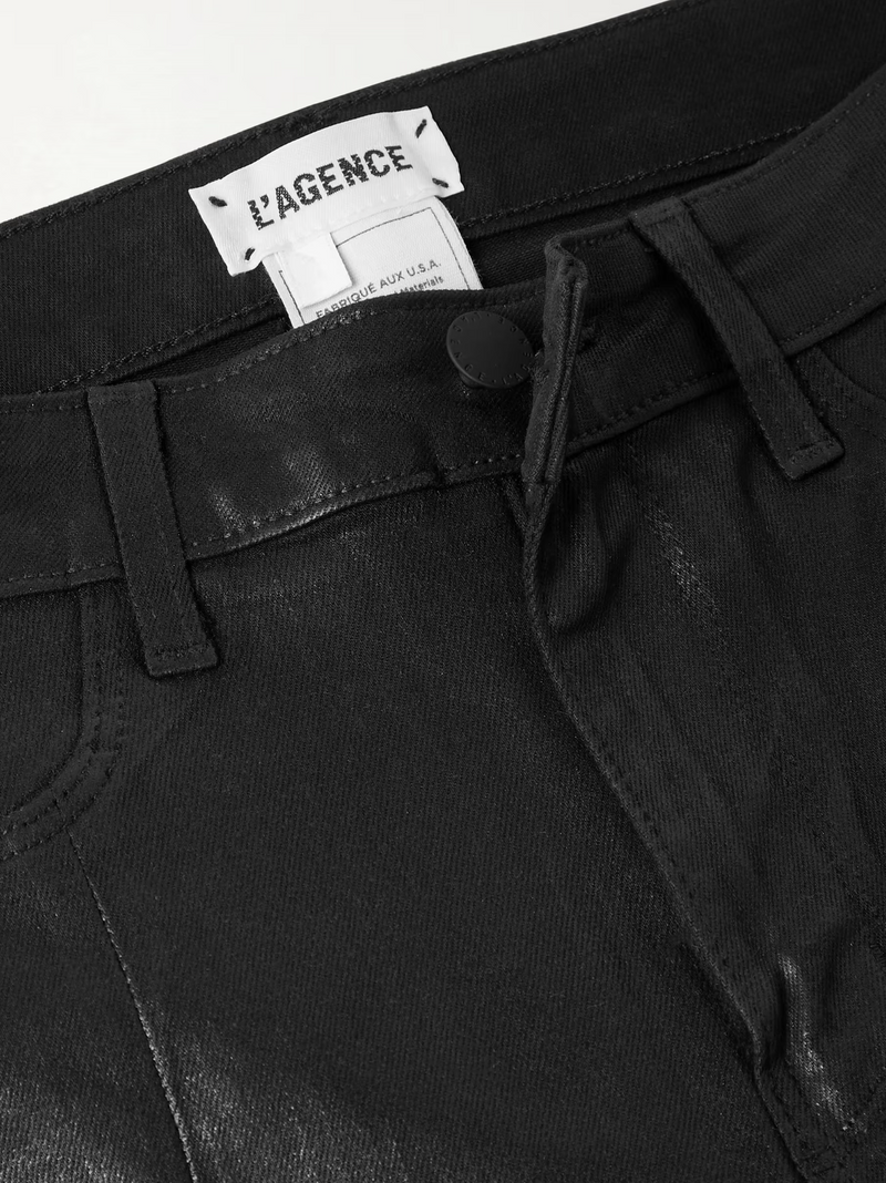 L'Aagence Jyothi Coated High-Rise Skinny Jeans