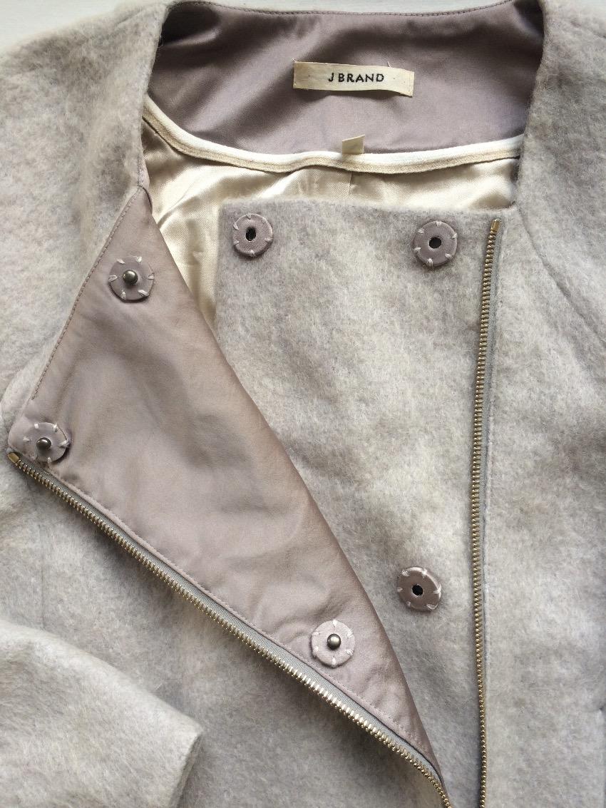 J Brand light grey wool/mohair jacket