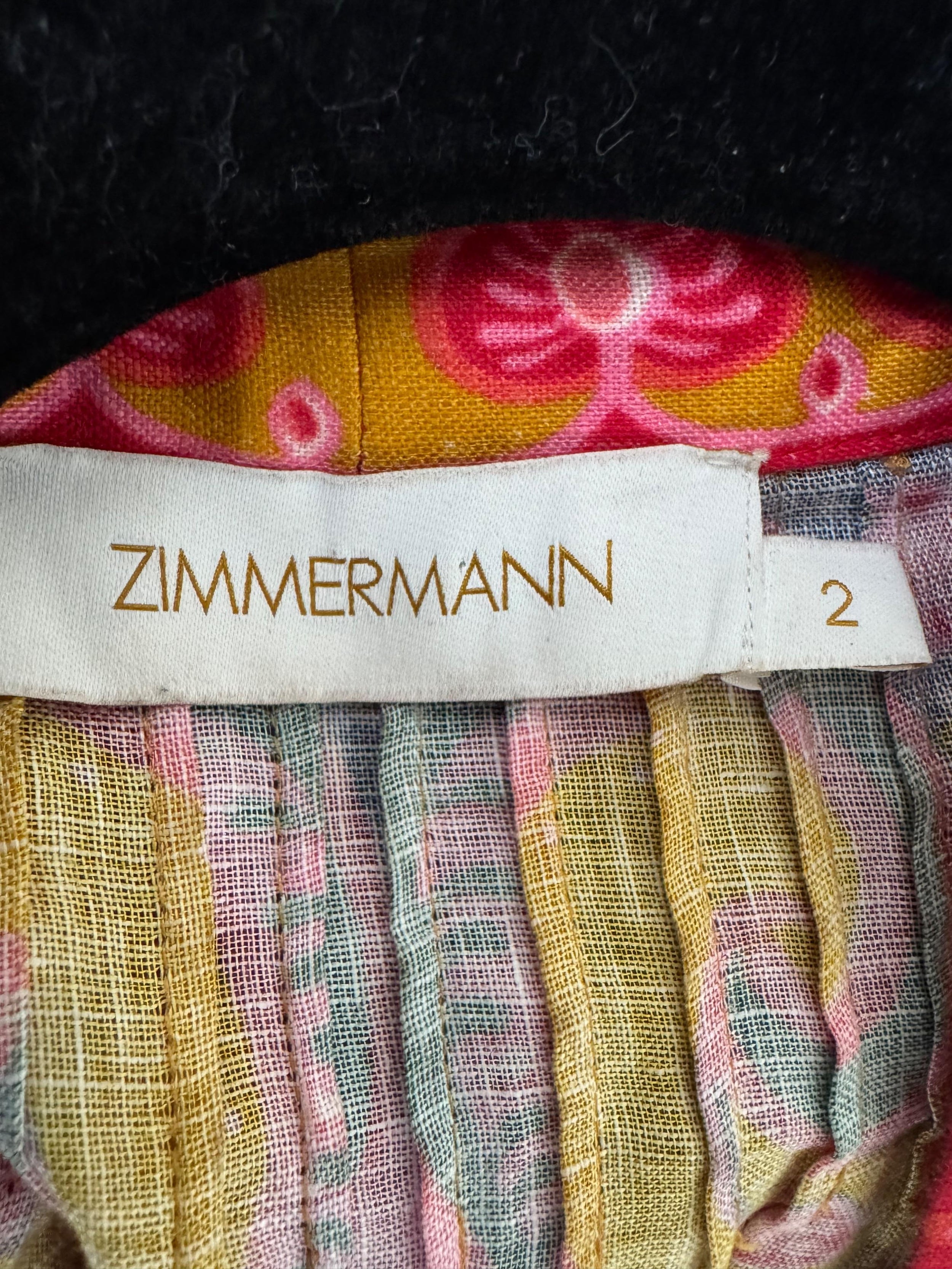 Zimmermann Orange Lovestruck Mini Dress