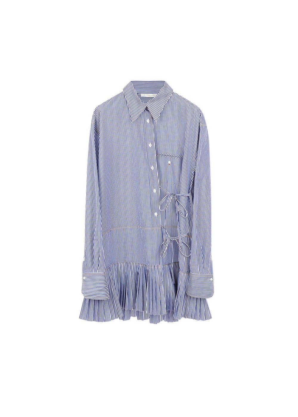 Cotton Striped Shirt Dress