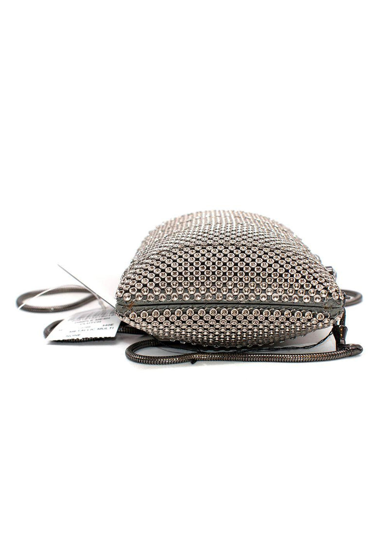 Dimple Mesh Clutch Pewter