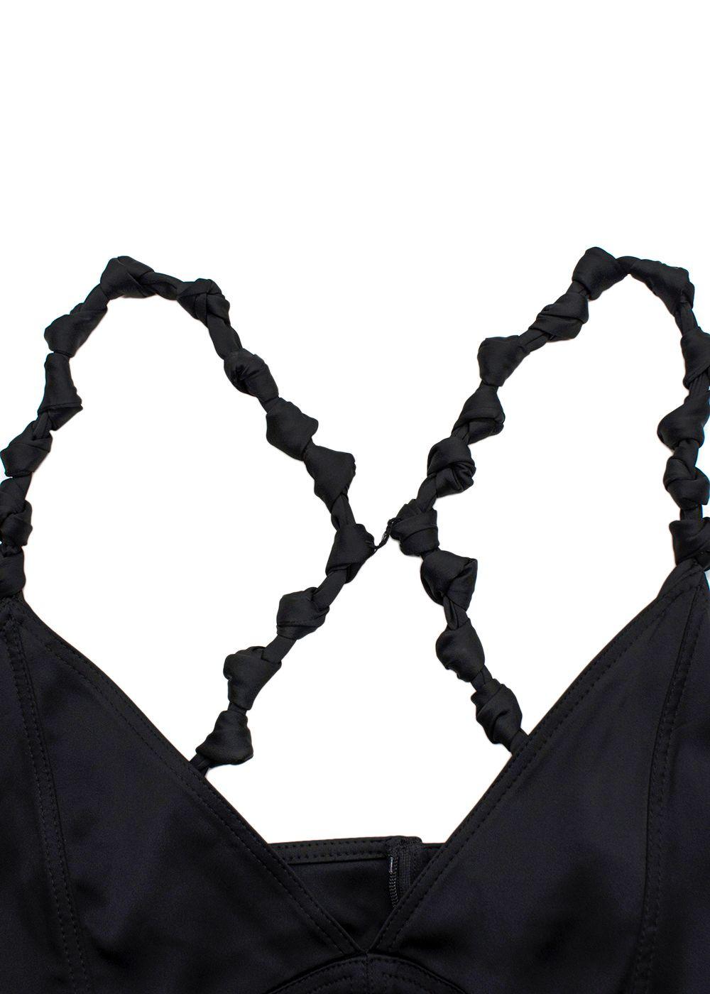 Bottega Veneta Knotted Strap Satin Dress