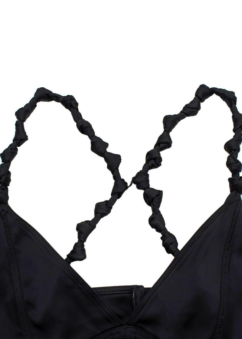 Bottega Veneta Knotted Strap Satin Dress