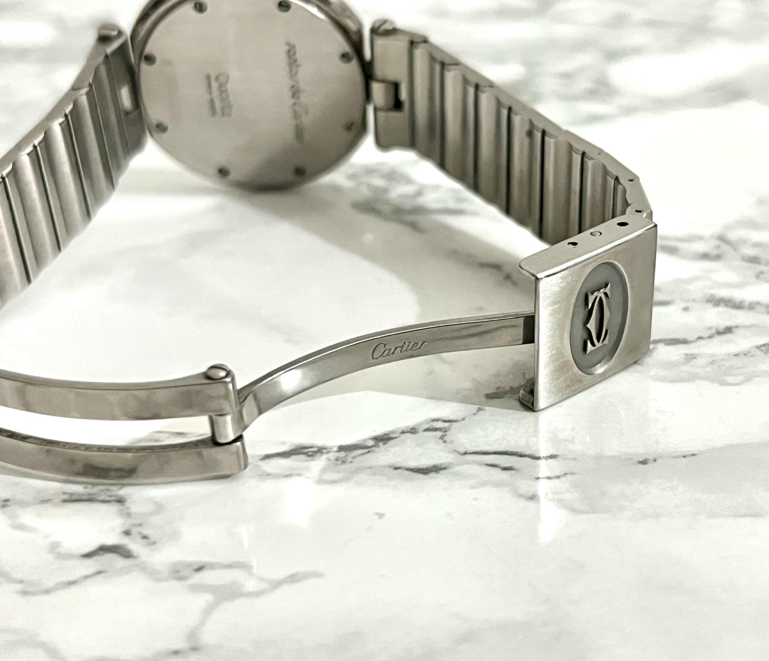 Cartier Santos Round Stainless Steel Watch
