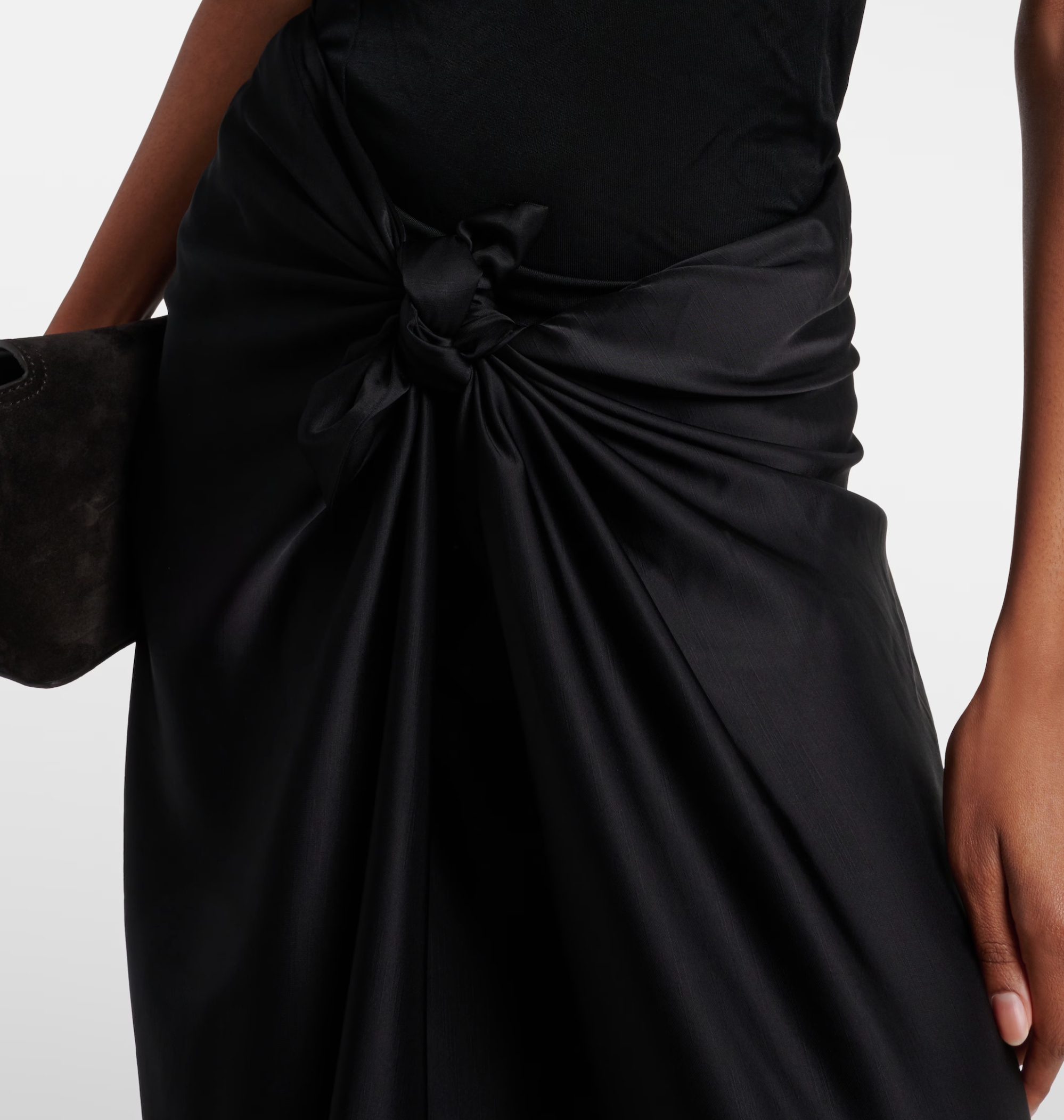 Toteme Knot-Detail Satin Maxi Skirt