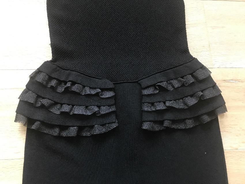 D Exterior Black Ruffle Dress