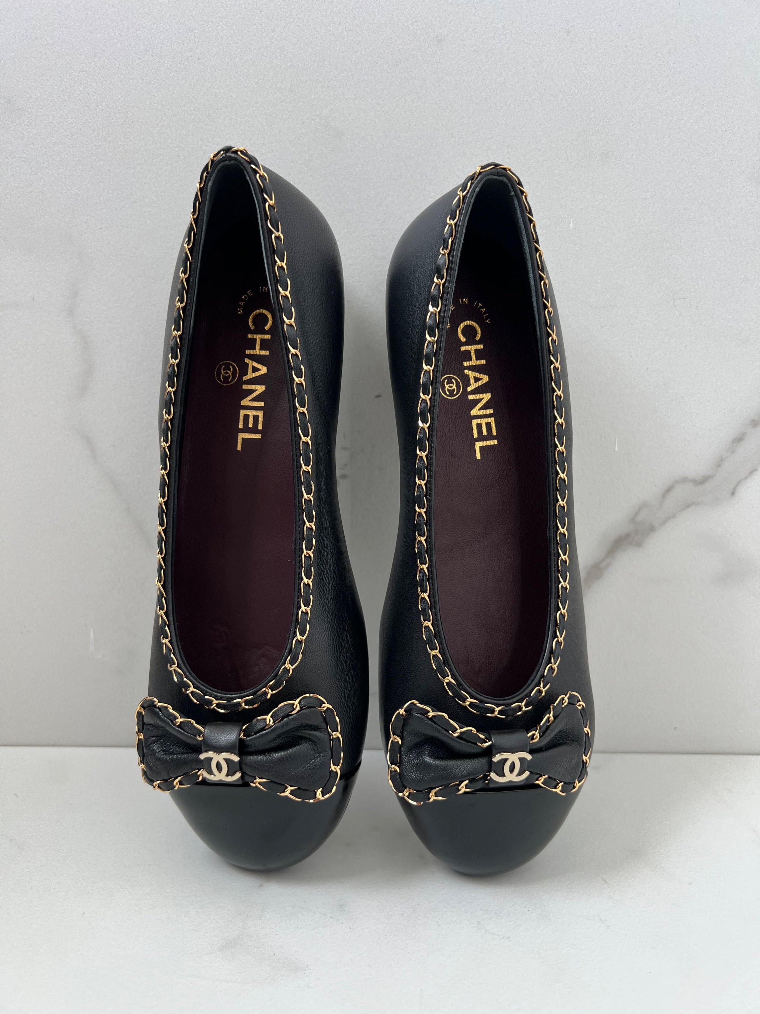 Chanel Chain Detail Ballet Flats