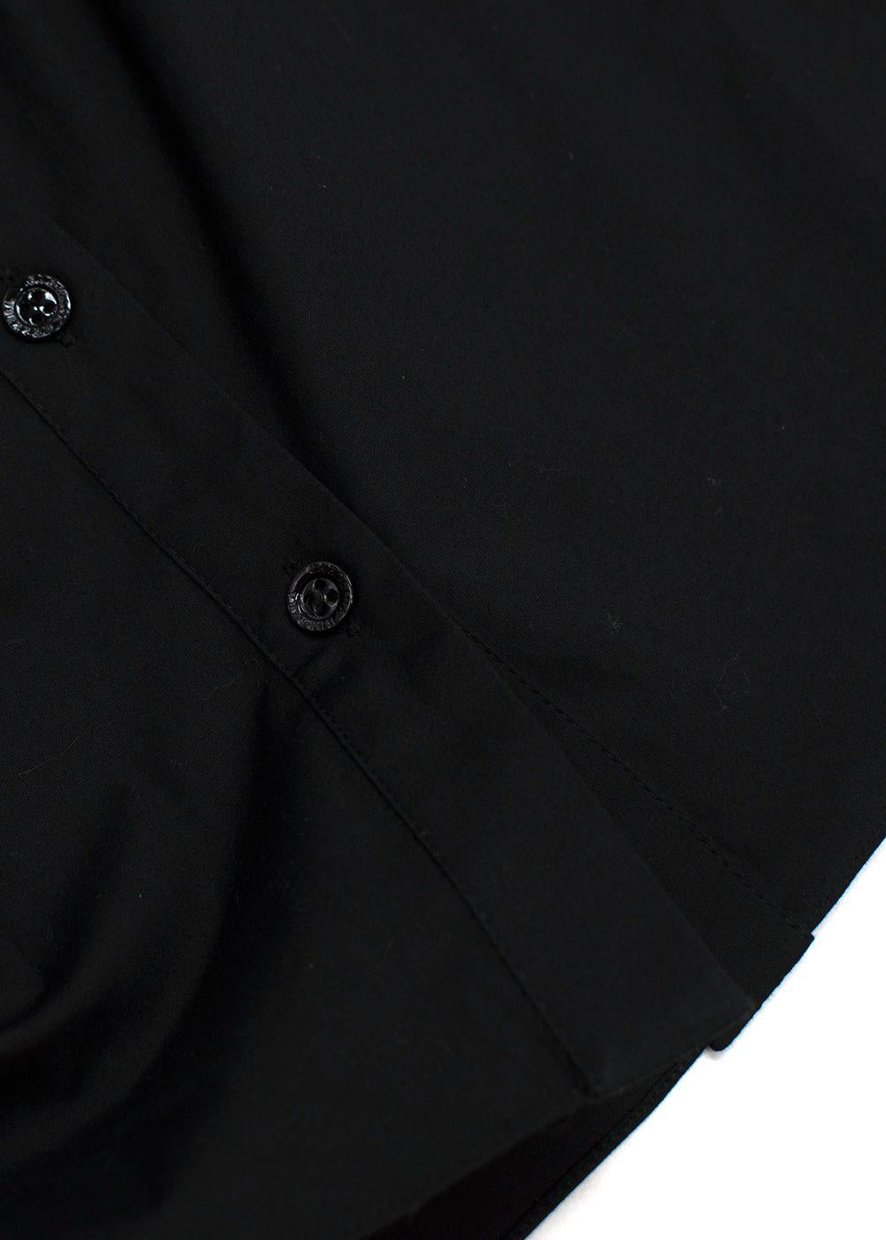 Carolina Herrera Black Poplin Blouse