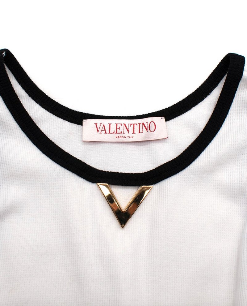 Valentino White Cropped Vest