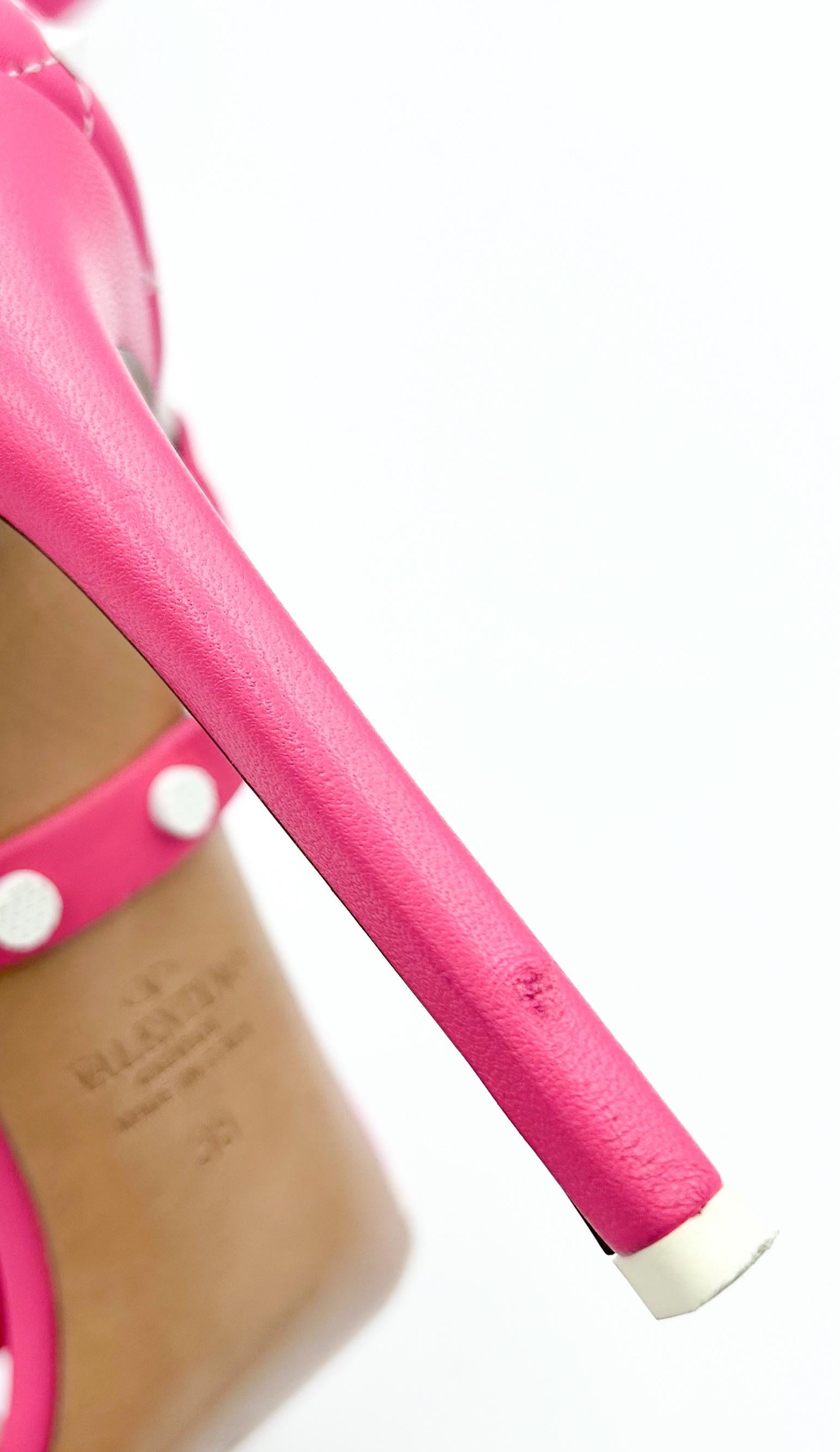 Valentino Pink Rockstud Sandals