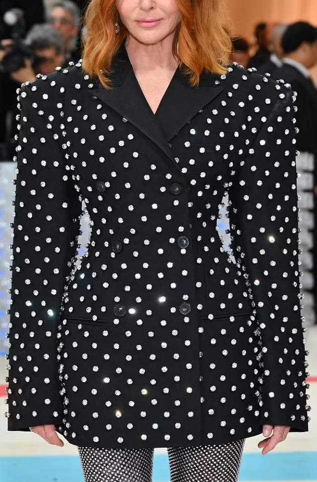 Stella McCartney Crystal Embellished Oversized Double-Breasted Blazer