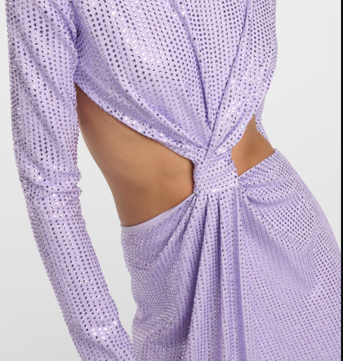 Area Crystal-Embellished Cutout Jersey Gown