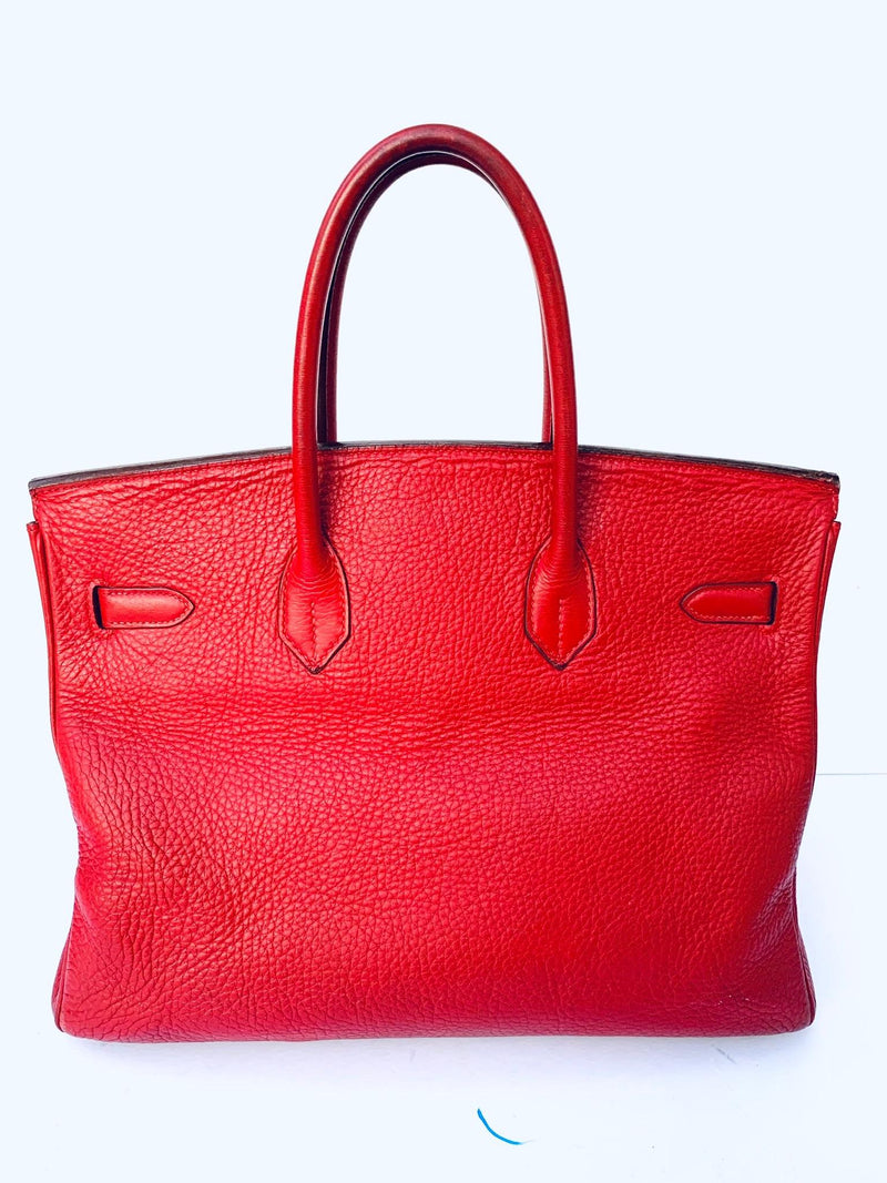 Red Togo Leather Birkin 35 PHW