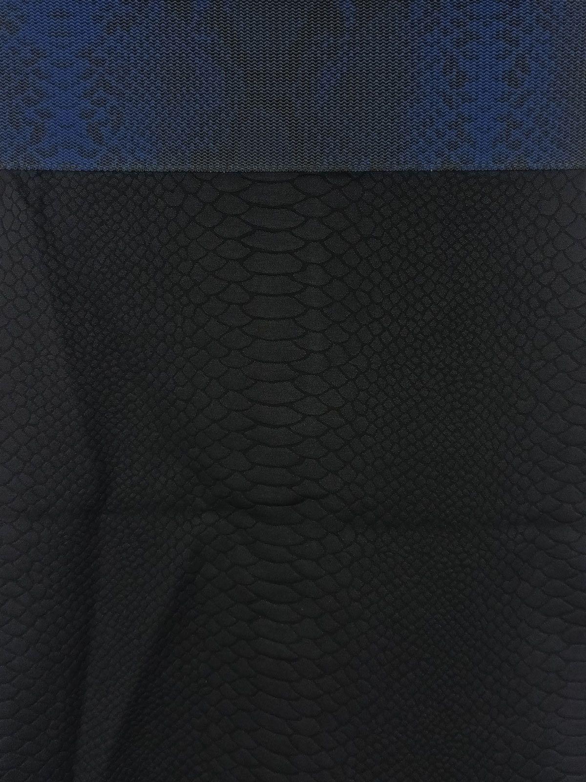 Contrast Hem Snake Embossed Skirt