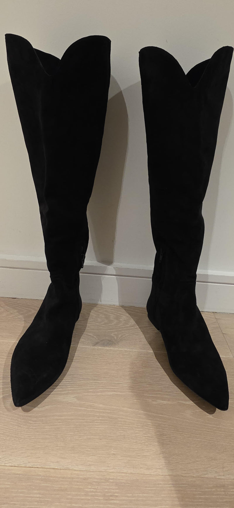 Ralph Lauren Polo Long Black Suede Boots