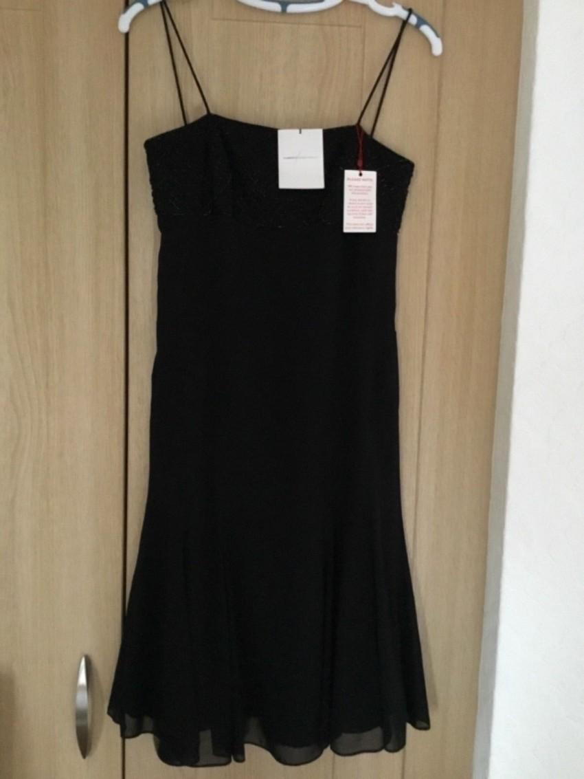 Amanda Wakeley black chiffon cocktail dress