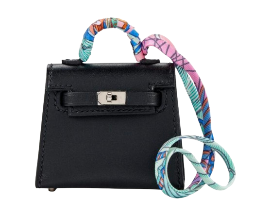 Hermes Noir Mini Kelly Twilly Bag Charm