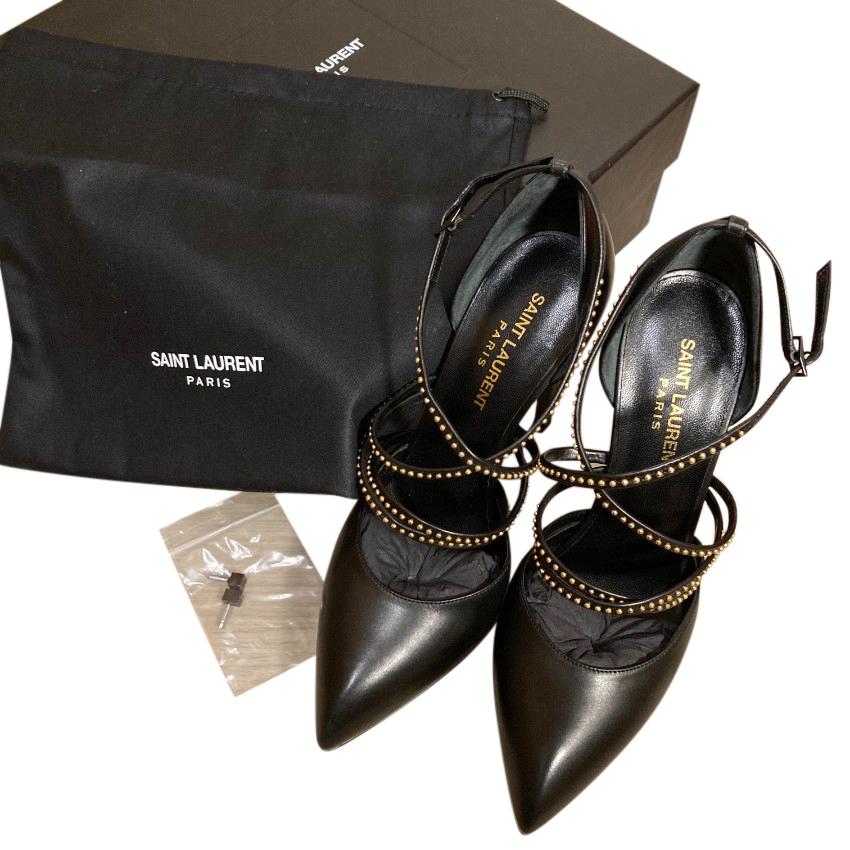 Saint Laurent Janis Studded Wrap Sandals