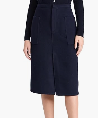 Vince Brushed Recycled Wool-Blend Pencil Skirt
