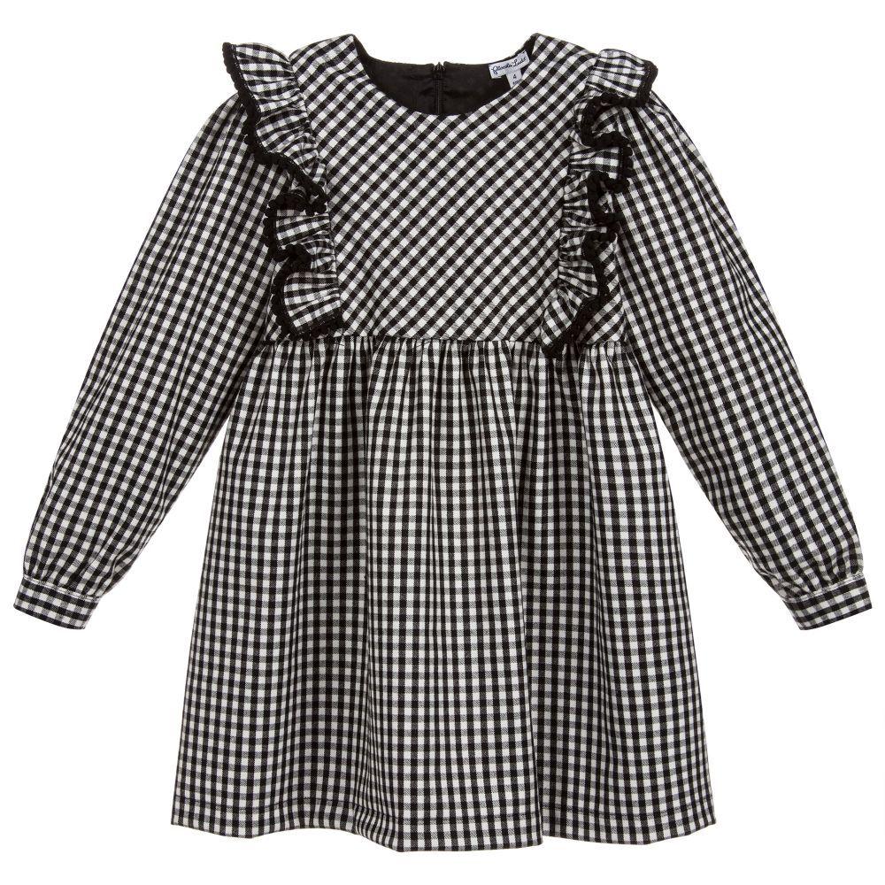 Piccola Ludo Kids 12Y Ruffle Checked Dress