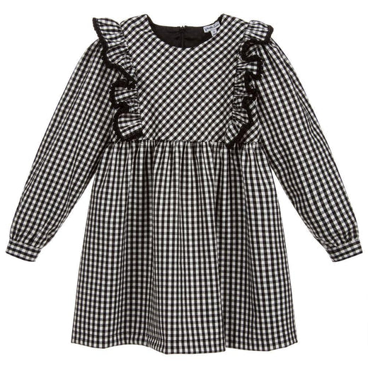 Piccola Ludo Kids 12Y Ruffle Checked Dress