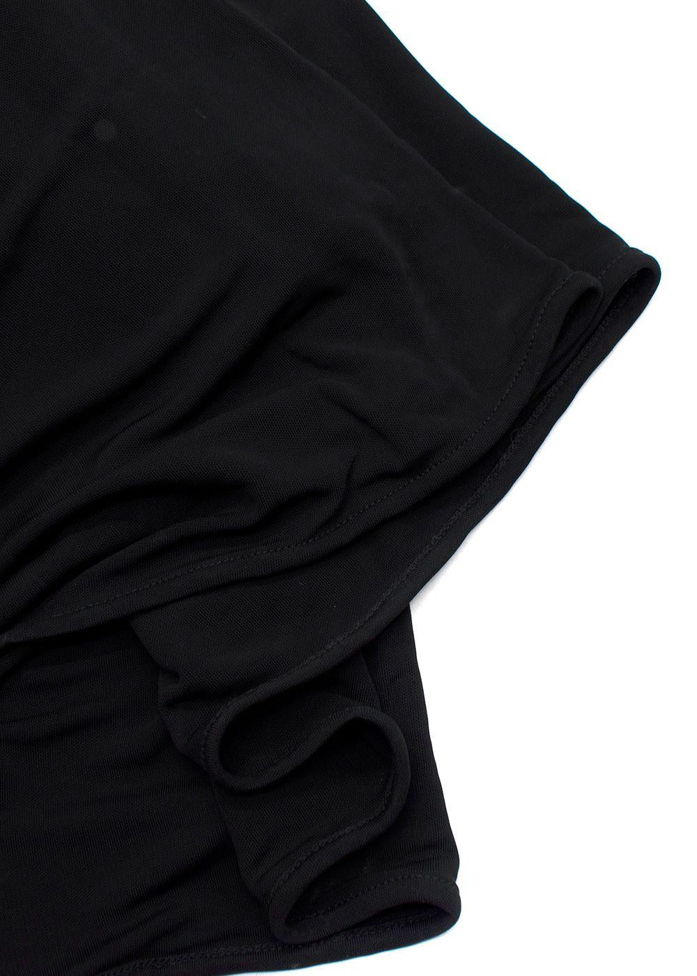 Christopher Esber Black Jersey 'Levitate' Longsleeve Halter Dress