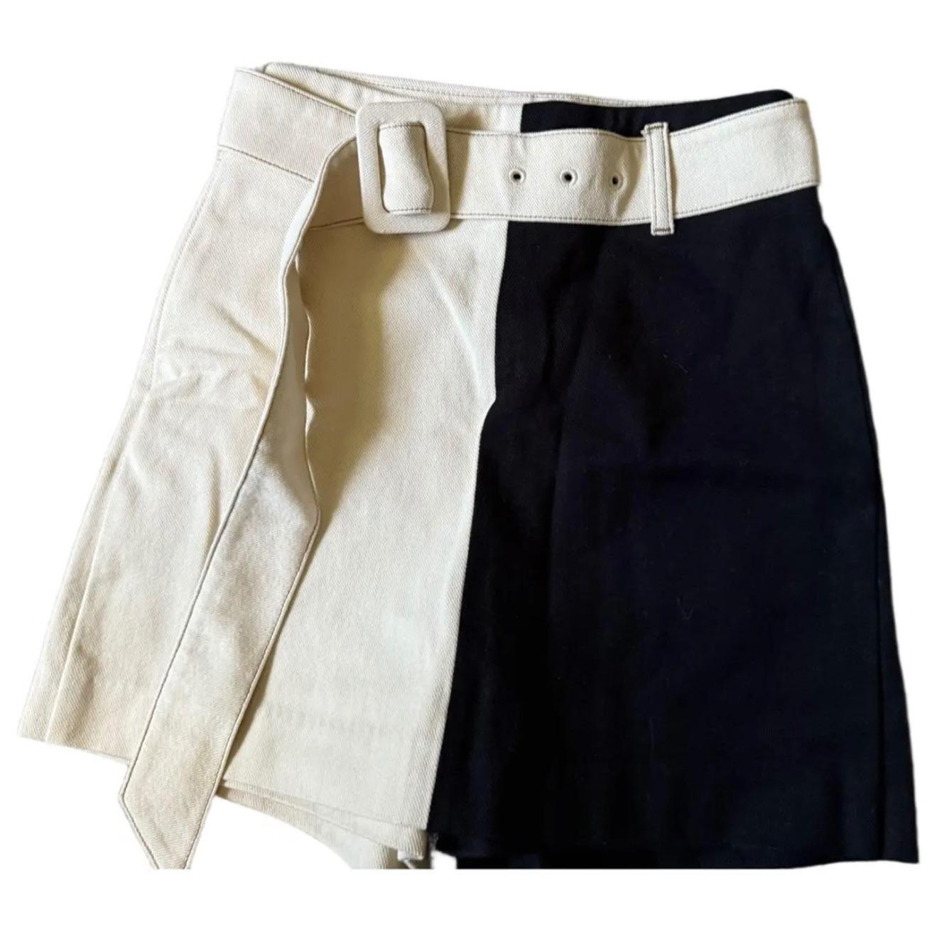 NANUSHKA Dyna Organic Cotton Denim Patchwork Skirt