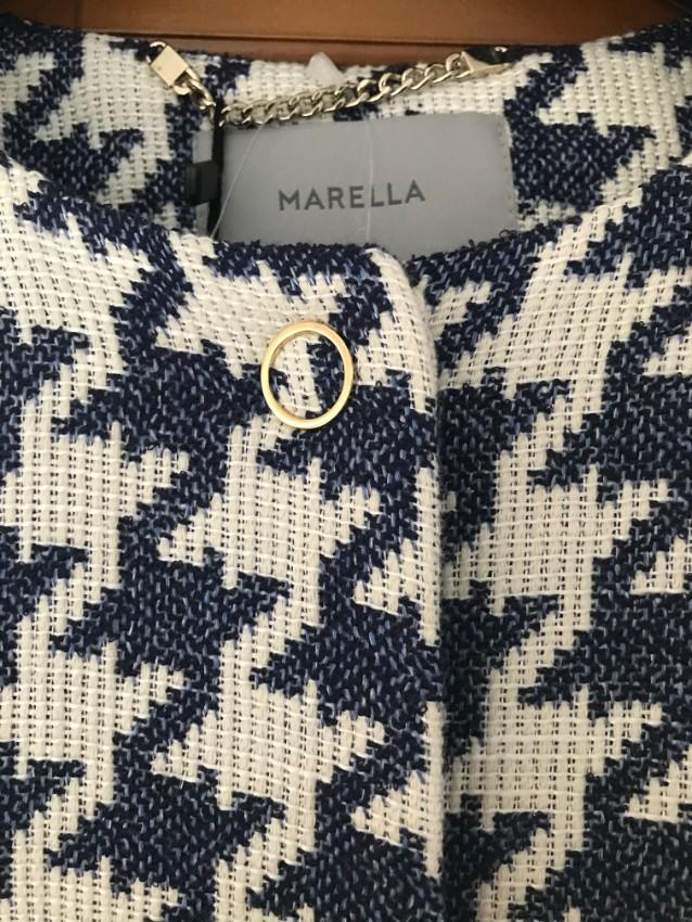Marella Jacquard Houndstooth Coat