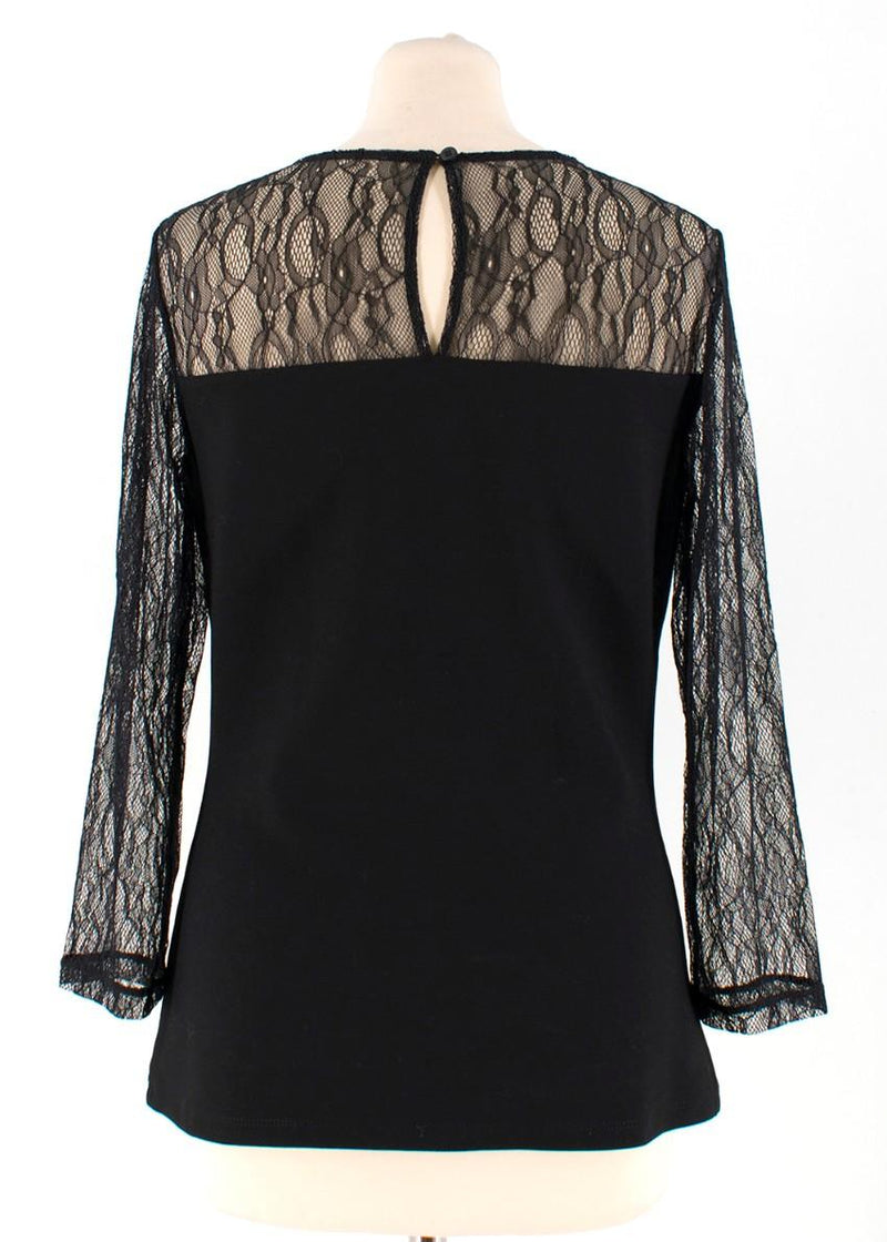 Bespoke Black Lace Panelled Top