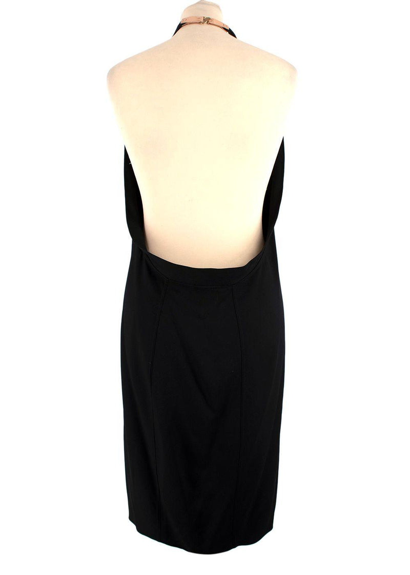 Celine Black Halterneck Open-back Dress