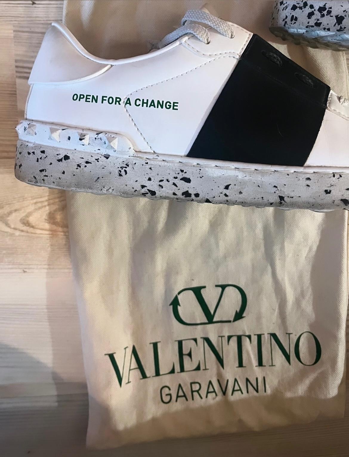 Open For A Change White Leather Sneakers