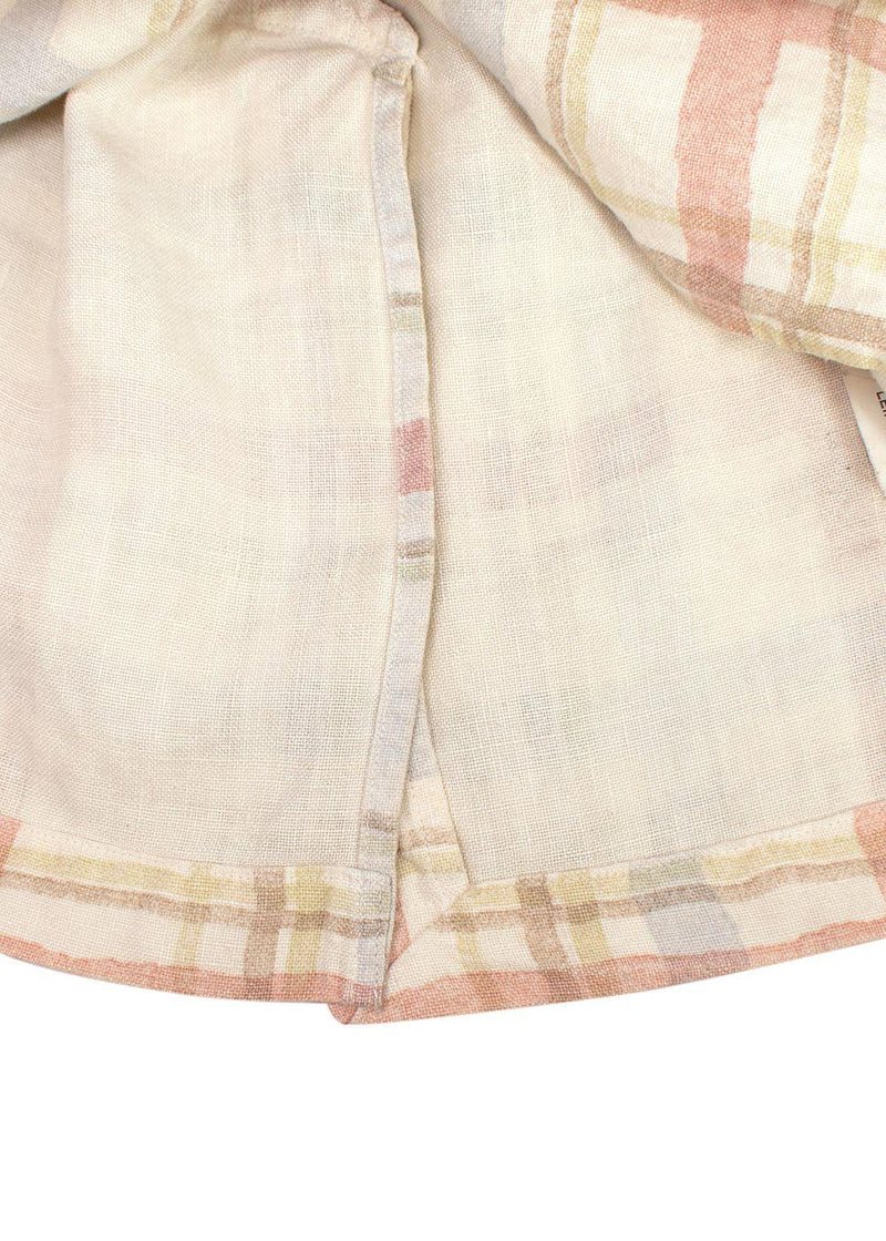 Etro Pastel Checked Linen Blazer