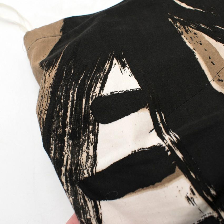Donna Karan Side-Gathered Abstract-Print Mini Skirt
