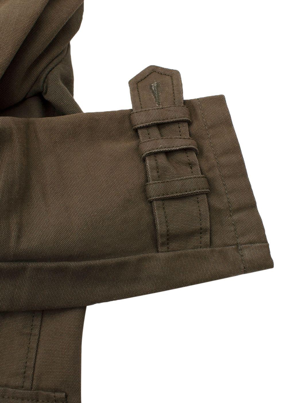 Balmain Khaki Embellished Cotton Military Jacket