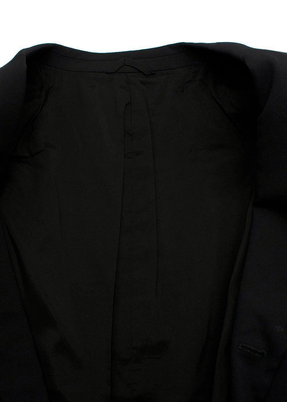 Jil Sander Black Single Breasted Wool Blend Blazer